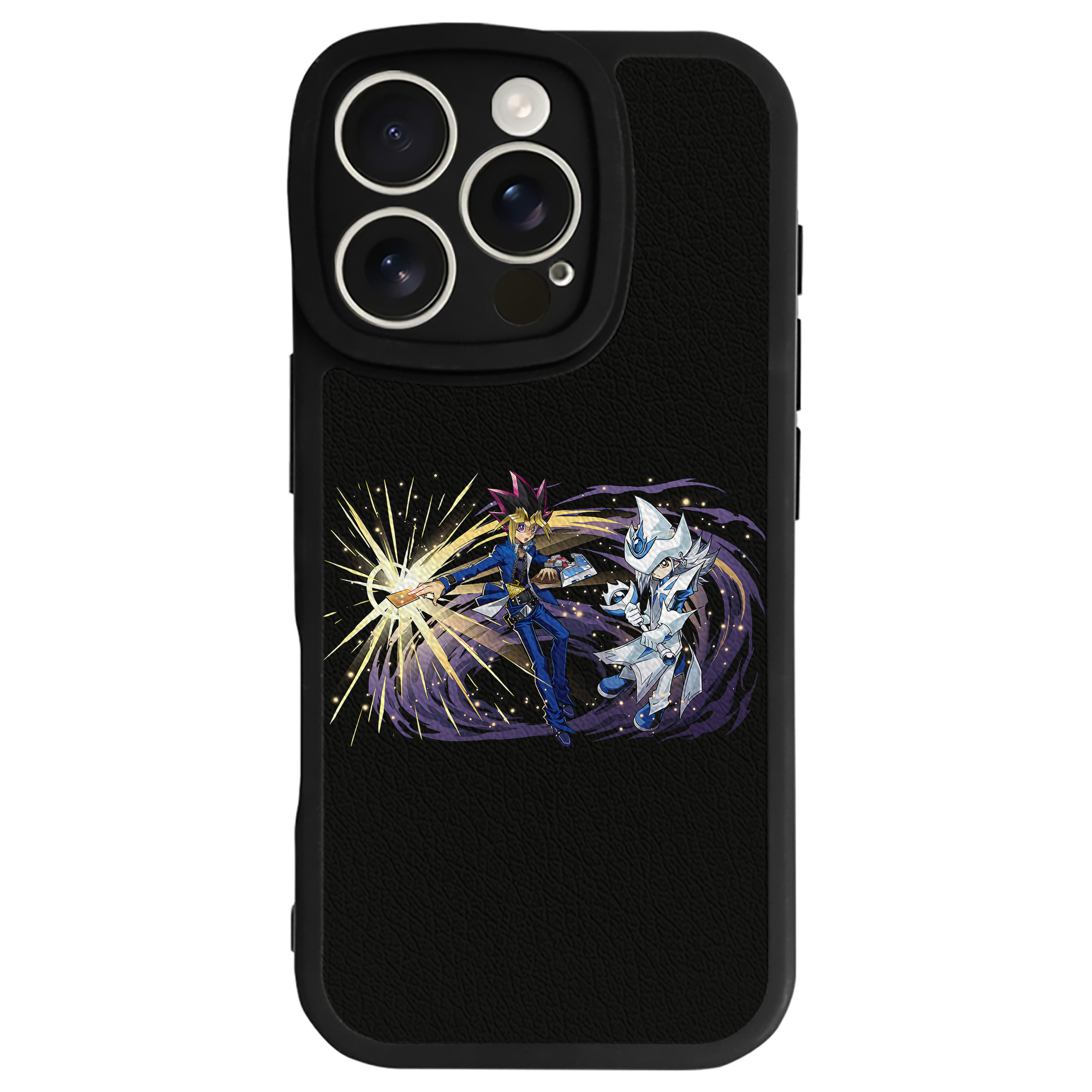（画像用） 遊☆戯☆王 Yu-Gi-Oh! 【iPhone 16シリーズ対応】シリコンスマホケース（レザー調） 材質：シリコン